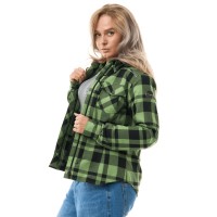 Моторубашка женская STREETFIGHTER Woman Green с защитой (зеленая)
