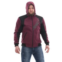 Мототолстовка DF Urban Bordo с защитой
